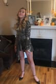 I bought this for my daughter to wear to her friends sweet sixteen party! She looked incredible! She received so many compliments on this outfit all night. The only complaint I would have is the gold sequin does fall off all over. But a small price to pay for this beautiful romper. She can't wait to have something else to wear it too! - Annette S.