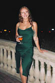 I absolutely loved this dress. It fit very true to size, and was supportive enough to go braless which is often hard to find! The only flaw I noticed were the creases which I couldn't seem to steam out. However, it photographed nicely and I will definitely wear it again. If you're hesitant, buy it! You won't regret it. - Lillian B.