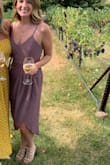 Wore it to wine tasting! Can't wait to wear it again and again on date nights/as a wedding guest/summer outings/etc. Love the lightweight material for summer. - Monica A.