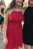 Cute dress, but not a nice fit up top for a smaller breasted woman. Size small was the smallest size available and would have preferred XS for the top part of the dress. - Kiki L.