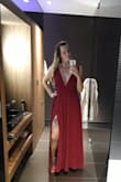 Got tons of compliments!! Beautiful color, very nice fabric, chest area was covered at all times. Luxurious feel. - Sofie H.