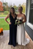 Love the Greek goddess vibes - it fit perfectly and the best part was the sticky parts on the shoulder strap so it stayed in place! Didn't need to use any kind of bra either. Great as a bridesmaid dress or for formal occasion. Does come very long so I do need to get it hemmed for next time. - Brianne P.