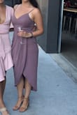 Loved this dress! wore it to an outside Sunday wedding and it was the perfect mix of being a little sexy and still being appropriate. I got a TON of compliments. I did have to steam it after I received it as it wrinkles a little easily but not enough of an issue for me to dock a star. - Caitlin N.