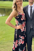 I loved this dress! It looks just as pretty in person, as it does in the pictures. The fit is very versatile. There are two separate ties (as this is a wrap style dress), so you have multiple opportunities to make it looser, or tighter. It did run a little large. I ordered a Medium, but I had to tie the inner part as tight as possible. If I had a larger chest, the fit would have been perfect. If I ordered this again, I would have chosen a small. Also, there is a lot of material on this dress, so it is pretty heavy, but you don't really notice it too much while wearing it. It's definitely a good quality dress, highly recommend! - Lauren G.