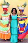 I was looking for a dress that would go well on my trip to Colombia/Mexico, and the dress perfectly fit the bill. The color was vibrant as pictured, and the fit was good. If wearing in a hot area, sweat stains will show, but this was to be expected. - Aurelia P.