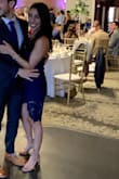 I wore a size smaller than I normally wear and it fit great. Gorgeous dress, wore it to a wedding and it was so comfortable for sitting, dancing, etc. Received a lot of compliments. - Nicole Y.