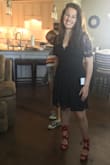 Beautiful dress. I was actually an 1.5 inches bigger in the waist than what a small should fit, but I got the small because it fit my bust, and it's perfect! IF anything, a little loose! I was concerned about it being too long because I'm short, but no issues there! Amazing quality. - Isabelle C.