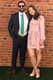 I absolutely loved this dress to wear as a guest to a wedding. It's versatile in style where it could look more formal or casual depending on shoes, hair, etc. I loved the long sleeves, and the tie in the front is SO flattering. I will say, I'm usually a size M, and this M was tight and also very short (I am 5'6" which is pretty average) on me. As you can see, I wore it, but if I had more time I would have exchanged it for a bigger size. Also, I was nervous by just seeing the picture on the model if the pink would be too light and almost mistaken for white - as you can see, it is quite a vibrant light pink color in person! Great dress and looks more expensive than it was! - Kirsten D.