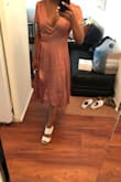 I didn't think it was super flattering, possibly because I am more petite and it looked too long on me. The color is pretty though! It's pretty low cut just FYI. - RaeAna E.