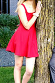 Fit so perfectly and really comfy. I loved the stretchy and good quality material. The dress wasn't too short for me, and i'm relatively tall. Customer service was great too! - Faith C.
