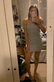 Super cute dress but it was prettttty snug! Not sure I would order a size up though! Wasn't too comfy but still looked cute! - Alyssa B.