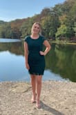 Really liked this dress for homecoming.  The back was a little loose, we used skin tape to hold the lace down.  Liked the length and color. - Ashley B.