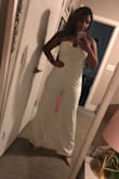 I ordered a size L as the size chart mentions it should fit like a 8/10. I'd say the top of the jumpsuit fits like a 10 and the bottom like a 8. Unless you have curvy hips like me, I'd recommend sizing down. I love the look of this jumpsuit but I wish the fabric was satin or polyester vs the soft tee shirt like material that it is.I appreciate that the jumpsuit is thick and well lined. - Sruthi M.