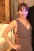 I was a bridesmaid in a friend's wedding and she wanted us to wear shades of purple. This dress looks a little grey in certain lighting, but it's purple in real life. I'm short so I had to get quite a bit of it hemmed, and I had some alterations made to the bust as well, but I have a weird body type (short and slim with big boobs) so this may not be the case for everyone. The material was super light and perfect for a wedding in the sunny New Mexico desert. I definitely will wear it again to other weddings! - Danielle D.