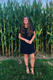 I wore this dress to a wedding and it was very comfortable. It was kind of an awkward long length on me, but I'm also pretty short so that could be the problem. I also probably could have fit in a small. Other than that I thought it was perfect! - Grace D.