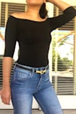 Love this top, it's comfortable,sexy. It's going to be a staple in my closet.Very classy .It does not fall off my shoulders too. - Grace F.