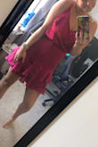 I love love love this dress. The large was too big, so I went down to a medium and fits like a glove. Now I need an occasion to wear it!! I ordered it for a wedding, but the wedding ended up being an outdoor wedding and this is definitely a warmer weather outfit :) - Carly D.