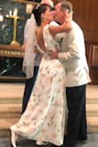 I wore this as my wedding dress and was very happy! Very comfortable, flowing and feminine. It was very long so I had to have it hemmed. I also had the sides taken in slightly. Beautiful dress. Looks more expensive than it was. The shoulder strap slid off a few times during the reception, so I would recommend some double sided garment tape! I thought it might be too low-cut, but it looked fine. Great dress! - Amy R.