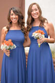 My sister and I both wore this dress for our mom's wedding and it was great! Sticky boobs were the only option for a bra and those never work that great so we ended up braless...but the dress was super comfy and looked great! - Kelsie S.