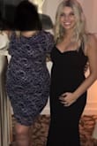 I bought this dress before getting pregnant and wore it to a couple of weddings and it fit perfectly! When I got pregnant (picture below) the dress had a good amount of stretch that made the dress still comfortable after gaining weight during my pregnancy. Long story short dress is well worth it - Ananda C.