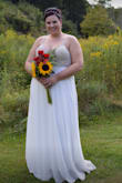 This dress was amazing I made a last minute decision and bought this dress two weeks before my wedding and it fit perfectly!! This dress was such a good choice. High quality material. It's more gorgeous in person! - PJ E.