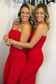 My twin sister and I always love to get matching outfits on our bday and this was our favorite yet. We definitely looked like a sea of red but it was such a beautiful texture that made this bright of a red look super classy and fun. Highly recommend!! - Krystal H.