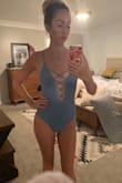 I'm in love with this suit. Makes me feel sexy and confident! The material is double lined and not see through and seems well made. - Christina I.