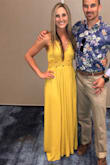 I wore this dress to a beach wedding in the Dominican and loved it! It is very flowy and has a lot of fabric! It was a little bit hot though because of how heavy and thick it is. I had to size down and get a small- the medium was way too loose for me! - Kristin P.
