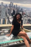 I am SO glad I purchased this dress! It is great for a day out and about and can easily transform in a going out outfit. Thick material is very flattering and the cut of the neckline is both classy and sassy! This is my go to fall dress! - Vidha D.