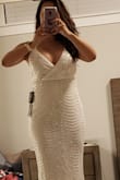 It was super long but getting hemmed. Everything else fit perfect. Wearing it to a formal event. - Trinity S.
