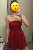 This dress is absolutely gorgeous and fits like a glove! I kept reading things about the excellent quality of the material and it's true - it's amazing. It's really thick and stretchy and holds everything in perfectly. Wearing it to a classical concert and I'm so excited! - Catherine E.