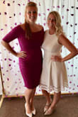 I wore this to my sister's bridal shower and it was a hit (besides her of course). The fabric is thick enough to keep everything in, but light enough to move and breath in. I loved the off the shoulder and the slit in the back. This dress is so comfy I'm planning on getting all the colors :-) - Augusta H.