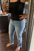 These jeans look really flattering on but do not have any stretch to them...so keep that in mind. I love the button detail. I would highly recommend these jeans! - Sandeep S.