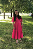 I loved everything about this dress, the fabric is beautiful, the color is the same as the photo and dresses very well!!  I loved!! - Josana A.