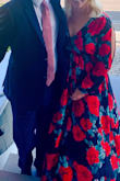 This dress was absolutely perfect. I got so many compliments on  it. The fabric is pretty light weight. I wore it to a fall wedding in Maine. - Samanth L.