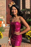I bought my dress for my daughter's homecoming dance and it fits perfectly! She looks very glamorous in it. - Theresa B.