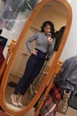 These are by far my favorite pants!! I wasn't a fan of blue until I bought these. They're perfect for days I want to dress up but still be comfortable. The material is good quality. Not thin and cheap. I hemmed mine for a more ankle fit. The belt just makes them that much cuter! Wish Lulus had more colors!! - Laura R.