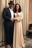 This dress is so gorgeous and flattering. I wore it for my first wedding anniversary, and received so many compliments. The fit at the waist is adjustable, but the length was quite bit long. I had it altered to better fit my height. I felt absolutely beautiful! - Courtney J.