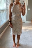 This dress was great just not what I was looking for my party! Fit true to size. It did bunch a little at the waist after walking in it. - Shanice K.