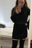 This dress is so cozy! I love that it's a *bit* fitted, so it doesn't hang on me like a bag, the way some other loosely fitted dresses do. I say only a bit fitted because it's by no means tight, it just has some fitting to it, so it's not shaped like a box. It can easily be dressed up or down. It's a bit longer than I was hoping for, but I'm short (4'11), so that's usually the case haha. - Kaitlin L.