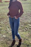Fits great! The color is a fall must. I like that it's cropped so you can wear it with high waisted pants. A lot of sweaters are bulky so it's nice to have something a bit more fitted. - Katherine L.
