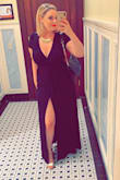 I wore this to a wedding and it was super comfortable and fits great. Casual material but can be dressed up with shoes, jewelry and accessories. - Jessica S.