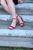 My daughter is normally a size 9 but we ended up needing a 10 in this shoe. But the shoe was perfect for my daughter who doesn't ever wear heels. They had the perfect heel height and the straps around the ankle were super cute. - Heather C.