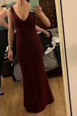 Dress is great, material has good weight, beautiful colour. I'm pretty petite and had to tailor this dress A LOT. From the reviews of people of a similar size, I was under the impression that the XS would fit reasonably well. Not the case. I had to have the straps shortened, material taken in from both sides, and shortened. Luckily the dress was inexpensive to begin with, because the tailoring added quite a bit. Just a warning to those with similar measurements! Once tailored, the dress fit perfectly. - Leila C.