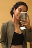 I received so many compliments on these earrings. I wore them to work and everyone kept asking where I got them. They're definitely a statement to wear. They matched with my pants, they're really fun to wear. - Rebeca D.