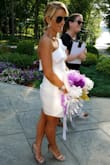 I wore this for my wedding rehearsal and dinner. It was perfect. The material is thick enough that it is not see-through and you feel secure in it but still has a little give. Was so comfortable all night and got lots of compliments on the dress. So glad I wore this! - Vicki W.