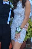 The dress was beautiful, and is one I will wear again. I bought it for my senior homecoming, I did get it taken in a bit (I had a small). Other than that definitely worth the purchase. - Allison E.