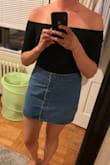 I love this shirt so much! It goes with everything, is a great material, and works well with my broad shoulders! - Mae L.