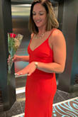 Got so many compliments. Dress was absolutely stunning and this color popped so beautifully. Was able to wear a M, which I was so happy it was long enough, just not long enough for heels!!! I am never ordering dresses from anywhere but here! - Rachel D.