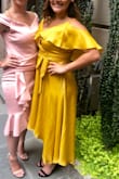 I love the way it fits, looks, and flows. It's the PERFECT dress for any nice occasion. 

My ONLY complaint is that the clip in the front broke but it's an easy fix. - Gen R.